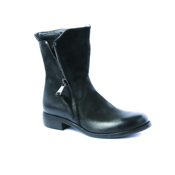 Elena Lachi Biker inspired Ankle boot Double Zip - Picture 4 of 7